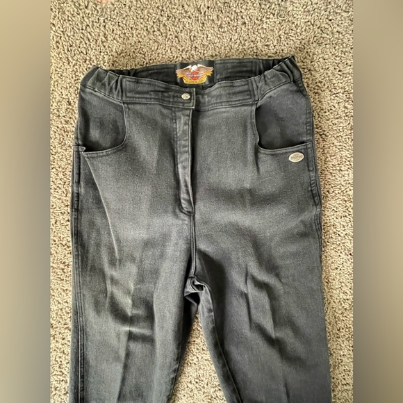 Harley‎ Davidson hi rise 10 skinny denim jeans biker grunge womens motorcycle - Picture 3 of 9